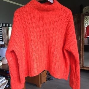 American Eagle bright red/orange sweater